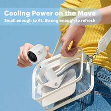 Portable Handheld Fan 4000mAh Rechargeable Mini Personal Fan With Smart LED Digital Display USBC Desk Amp Travel Cooling Fan For Commute, Camping, Makeup Amp Office Grey - Grey - View 4