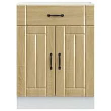 vidaXL Armario de cocina Lucca chêne sonoma madera ingeniería - Marrón - Ver 4