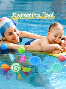 婴儿洗澡玩具，儿童洗澡勺，风车水上玩具套装，趣味互动发条旋转浴缸沙滩游泳池玩具，婴幼儿完美礼物，派对礼品，洗澡玩具，婴儿玩具，幼儿洗澡玩具 - 風車轉轉樂 - 查看 8