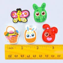 25pcs Plastic Easter Egg Shoe Charms, Easter Basket Egg Shoe Decorations, Happy Easter Shoe Accessories, Suitable For Shoe Decoration, DIY Crafts, Party Favors - Multicolor - View 4