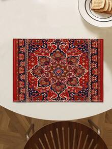 1/2/4/6/8件装数码印花餐垫，波西米亚几何图案印花餐垫，适用于餐桌装饰，适合日常使用、节日、派对、生日、婚礼、晚宴、厨房和餐厅。