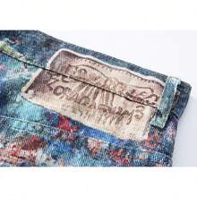 Jeans Cómodos de Pierna Suelta para Él, Estética Street Style Moderna, Tejido Suave y Diseño Atemporal que Se Adapta a Cualquier Outfit Diario - iridiscencia - Ver 5