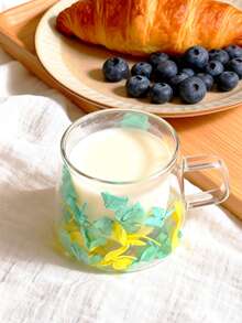 1/2/6pcs Set Double Layer Glass Cup With Handle, Flower & Plant Cup, Glass Coffee Cup, 80ml Small Espresso Cup. Suitable For Espresso, Milk, Tea, Cappuccino Etc. Unique Valentine's Day And Birthday Gift. - Multicolor - View 7