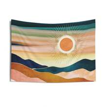 Colorful Desert Sunset Tapestry - Modern Bohemian Wall Hanging - Style 1 - View 9