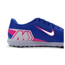 Nike 男士足球鞋 VAPOR 16 CLUB TF，舒适时尚的 TF 钉鞋，训练鞋，FQ8446-446，适用于短绒人造草坪 - 賽車藍/白 - 查看 8