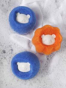 3pcs Reusable Pet Hair Remover Laundry Balls, Washing Machine Pet Hair Removal, Anti- Cleaning, No Electricity Needed, Ideal For Removing Cat & Dog Hair From Clothes - Multicolor - View 7