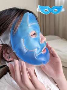 1pc Reusable Cooling Face Mask, Gel Face Mask To Relieve Fatigue And Aid Sleep, Suitable For Daily Use, Gel Ice Pack Eye Mask/Face Mask For Soothing Cold Compress