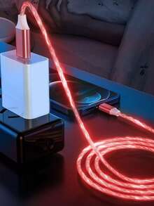 Cable de carga con luz LED fluida de 1m, cable de datos de carga durable de TPE compatible con Vivo/OPPO Ultra/S24/S23 Ultra/S23/S22/S21 Series