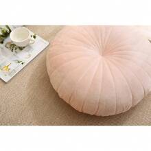 Floor Pillow Meditation Cushion Round Large Floor Pillows Seating For Adults, Velvet Thick Floor Cushions For Yoga Living Room Balcony Outdoor Tatami(Pink) - Pink - 查看 3