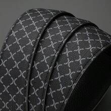 Men's Classic Letter Design Fashion Belt, Featuring Classic Letter Design Highlight, With Automatic Alloy Buckle And High-Quality PU Material, Exquisite Printing And Textured Feel. Practical And Fashionable, Suitable For Business, Casual Occasions And Important Events, Can Be Worn Daily, Also An Ideal Gift Choice For Valentine's Day And Father's Day, A Classic And Versatile Men's Belt Buckle, Meeting Men's Dressing And Gift Needs. - Multicolor - View 9