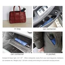 Two Packs Auto Open & Close Small Travel Umbrella Compact For Backpack-Umbrellas For Rain, Windproof Lightweight Strong Mini Portable Umbrellas For Men And Women.& Black, 2 Pack,42Inch-2Packs,LightGrey&Black - 淺灰色和黑色 - 查看 8