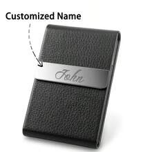 PU Leather Vertical Business Card Holder