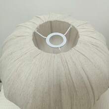 现代创新南瓜形亚麻灯罩，浪漫简约圆形球形吊灯/落地灯灯罩（仅灯罩）