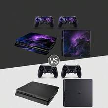 1 Set Slim Game Console Printed Skin Sticker, Waterproof Scratch-Resistant Protective Decal