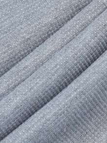 1pc Tween Girls Elegant Commuter Comfortable Versatile Cute Collegiate Waffle Flare Pants - Light Grey - View 6