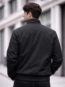 Men's Reversible Double-Sided Twill Jacket – 2 Colors In 1 | Premium Casual Style - Maroon - View 6