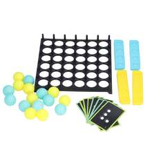 Juego de pelota rebotadora 2 colores 9 cartas 16 pelotas Juego de pelota interactivo para padres e hijos - Amarillo - Ver 7