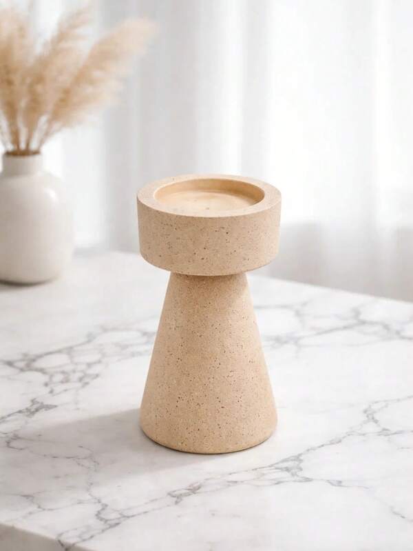 2pcs Decorative Candle Holders, Home Decor, Minimalist Tabletop Candle Holders, Suitable For Bookshelf, Side Table And Living Room Decoration