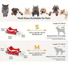ccCama Navideña Con Forma De Trineo Para Perros - Divertida Cama Cálida Con Forma De Trineo De Papá Noel Sofá De Peluche Extraíble Y Lavable Con Base Antideslizante Para Invierno Interior Mnn - Multicolor - Ver 2