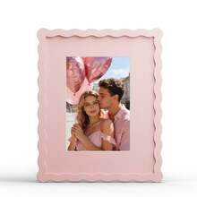 1个波浪形多色相框（红、黄、蓝、绿、白、黑），时尚百搭的家居和办公装饰 - 适合桌面和墙面展示，完美的乔迁礼物（不含照片） - 彩色 - 查看 56