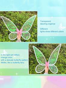 Aripi de zână pentru adulți, aripi de fluture pentru fete, aripi de înger, costume de zână pentru femei, cadouri de Halloween pentru petrecere (6 culori)