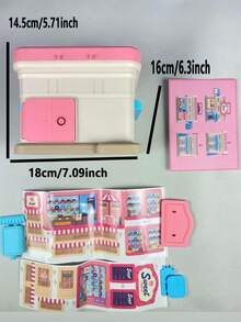 Convenience Store, Cafe, Dessert Shop, Burger Shop And Other Themed Scenes Including: Piggy Bank, Savings Cabinet, Children's ATM Cash Box, Creative Coin/Bill Storage Box, Kindergarten Children's Birthday Gift Toys - Multicolor - View 12