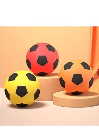 Balón de práctica de espuma de PU ultra silencioso, balón de fútbol/baloncesto de interior sin ruido con alto rebote, adecuado para uso doméstico y entrenamiento suave, desarrollo de habilidades, superficie aterciopelada, estructura duradera, entusiastas del fitness, entrenadores individuales. Balón de fútbol rebotante sin ruido para entrenamiento en interiores, tacto suave, diseño de reducción de ruido, ideal para entretenimiento en el hogar y regalos festivos