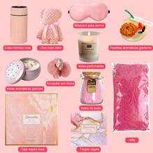 TendenciaRegalos Cumpleaños Para Mujer, Set De Velas Cesta RelajanteCalidad premium - Rosa - Ver 3