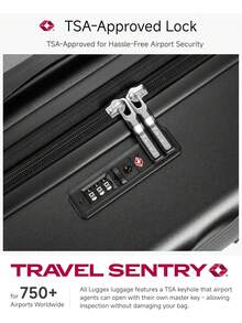 Carry On Luggage 22x14x9 Airline Approved, KVC Expandable Polycarbonate Hard Shell Suitcase For Travelling (EX-Core, Charcoal Metallic, 20 Inch, 40L-44L) - 炭灰色金屬色 - 查看 7