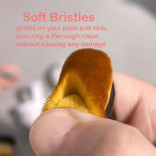 3/6/9 PCS Fingernail Dust Brushes, Nail Scrubbers Featuring Soft Bristles And Convenient Ring Design For Effortless Nail Cleaning,Ideal Finger Duster Tools