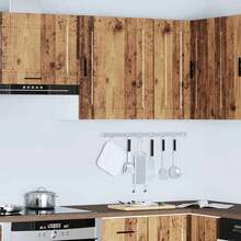 vidaXL Armário mural de cozinha Porto vieux bois bois d'ingénierie - Cinza - Ver 4