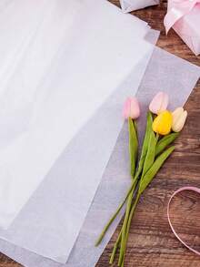 10pcs Ivory White Pearl Color Wrapping Paper, Gift Wrapping Paper, Decorative Wrapping Paper, Flower Wrapping Paper, Suitable For Various Festivals And Parties - Ivory White - View 4