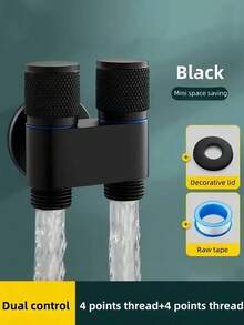 6 peças/Conjunto Conjunto de Aspersores de Bidê Portáteis, Aspersores de Bidê Montados na Parede com Fluxo de Água Ajustável, Mangueira Flexível de 79 Polegadas e Suporte, Para Limpeza de Banheiro, Higiene Pessoal e Lavagem de Vaso Sanitário, Melhora o Conforto da Limpeza do Banheiro, Ferramenta de Limpeza Multifuncional, Acessório de Banheiro Essencial - terno preto - Visão 9