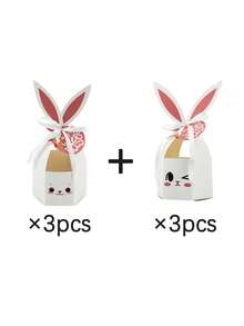 6pcs Gift Packaging Boxes, Bunny Ear Shaped, Easter Candy Boxes, Suitable For Holiday Parties And Themed Events, Gift Wrapping Supplies - Multicolor - View 13