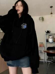 Women Sweatshirts - Black - View 2