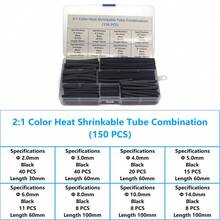 127-800 Piezas Tubo Resistente al Calor en Caja Tubo Termorretráctil Kit de Embalaje Termorretráctil Protección de de Conexión Eléctrica - Caja negra de 127 piezas - Ver 11