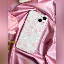 Flores de Cerezo de Primavera, Abrazando Suavemente una Funda de Teléfono Adornada con Patrones Florales Vibrantes, Compatible con los Modelos de  16, 15, 14, 13, 12, 11 Pro Max, así como 14, 15, 16 Plus, XS, XR, X, 8 y 7. - Estilo 1 (1 pieza) - Ver 6