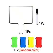 Quixorblex 1pc Handheld Dry Erase White Board, 4 Styles & 4 Colors Available, Compact Space-Saving Design, DIY Writing & Doodle Board, Teaching & Classroom Interaction Tool, Creative Educational Supplies, Suitable For Home, Teachers, Office, Presentation & Learning, Random Color Eraser