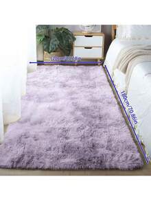 1pc Soft & Fluffy Rectangular Area Rug, Thick Shaggy Carpet For Bedroom, Living Room, Home Decor, Anti-Slip & Anti-Fall - Pinkish-purple - View 21
