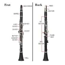 New Ktaxon Bb Professional Clarinet W/ Case Manual & Accessories - mặc định - Xem 4