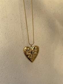 Unique Exaggerated Heart, Sun, Face Design Pendant Necklace, Stainless Steel Jewelry Accessory Handmade Beaded Necklace Gifts - Necklace - View 12