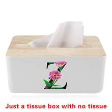 Tissue Box Table Napkin Rings Tissue Case Paper Box Container Bamboo Cover Solid Wood Car Storage And Organization Box Home Table Decoration - Flower Color - View 14