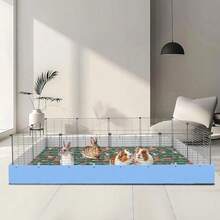 1 Pack Washable Guinea Pig Cage Liner, Reusable Guinea Pig Mat, Waterproof Super Absorbent Pee Pads For Small Animals - Multicolor - View 9