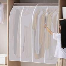 WEWI Protector De Ropa Colgante Bolsas De Almacenamiento El Armario Colgante Impermeable a Prueba De Polvo Translúcida Con Cremallera Protector De Ropa Para Closet 60x60x120 Cm - como en la foto - Ver 5