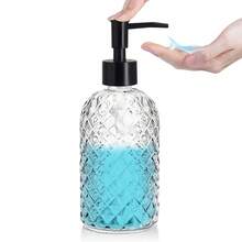 Topsky Gem Glass Soap Dispenser With Black Plastic Pump, 13oz Liquid Hand Soap Dispenser, Rustproof Pump For Kitchen & Bathroom, Great For Lotions, Essential Oil, Liquid Soaps-Clear - 寶石般清澈 - 查看 9