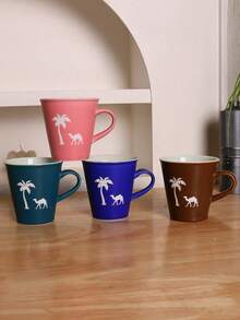 1pc 230ml Camel Pattern Breakfast Cup, Minimalist Ceramic Coffee Cup, Afternoon Tea Cup, Couple Cup, Ceramic Mug For Home Breakfast Milk, Hanging Ear Coffee Cup, Ceramic Cup, Coffee Cup, Wine Glass, Latte Art Cup, Espresso Cup, Ceramic Cup, Kiln-Fired Glaze Ceramic Cup - Multicolor - View 1