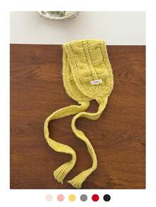 1pc Knitted Tie Ear Muffs, Warm Earmuffs For Women, Pineapple Pattern Knitted Neck Warmer, Autumn/Winter - Braided Headscarf Tie - View 20