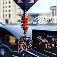 Street Style Shock-Absorbing Wheel Hub Keychain, Car Ornament, Aluminum Alloy Adjustable Suspension Key Chain - Multicolor - View 7