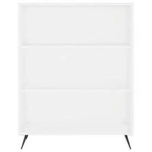 vidaXL Buffet alto branco 69,5x34x180 cm Bois d'ingénierie - Branco - Ver 8