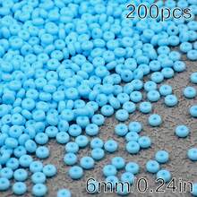 200颗彩色算盘珠，玻璃轮珠，适用于DIY工艺品和珠宝制作